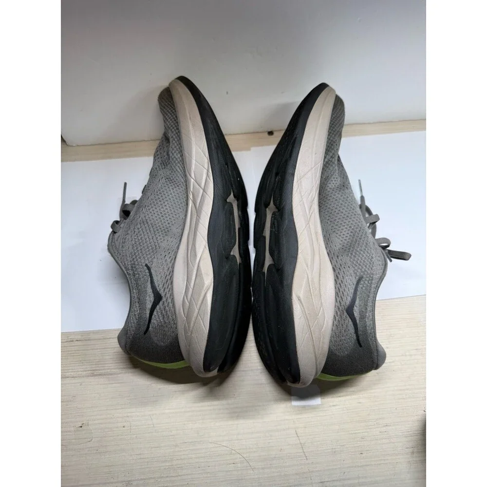 HOKA One One Rincon 4 Men Size 11D Gray Green Running Shoes Lightweight Athletic